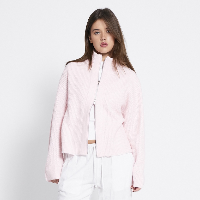 Rippenstrick-Cardigan "Zip Cardigan" Rippenstrick-Cardigan "Zip Cardigan"